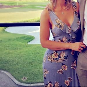 Beautiful Pastel Blue Floral Dress